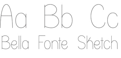 Bella Fonte Sketch Font Font Rivka’s Renditions 