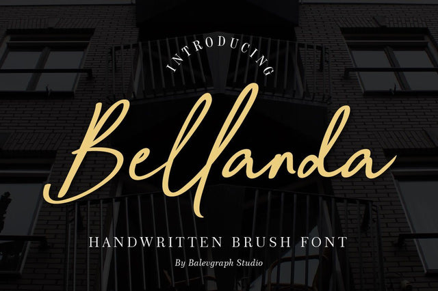 Bellanda Handwritten Brush Script Font Balevgraph Studio 
