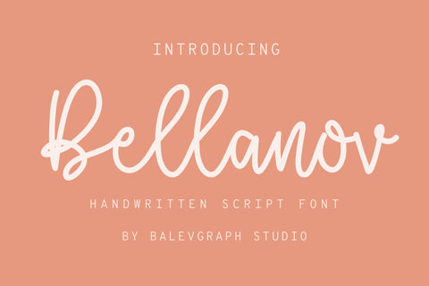 Bellanov - Handwritten Script Font Font Balevgraph Studio 