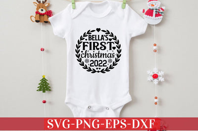 Bella's first christmas 2022 SVG SVG DESIGNISTIC 