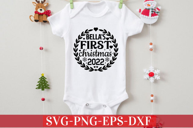 Bella's first christmas 2022 SVG SVG DESIGNISTIC 