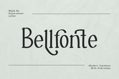 Bellfonte Font Supersemar Letter 