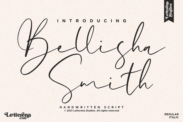 Bellisha Smith Font Letterena Studios 