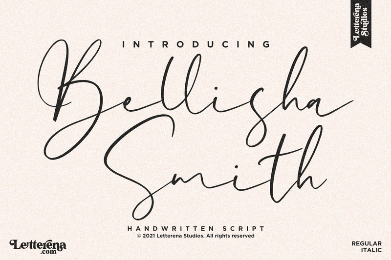 Bellisha Smith Font Letterena Studios 