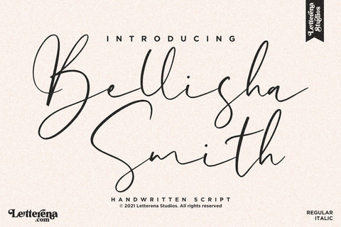 Bellisha Smith Font Letterena Studios 