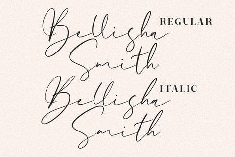 Bellisha Smith Font Letterena Studios 