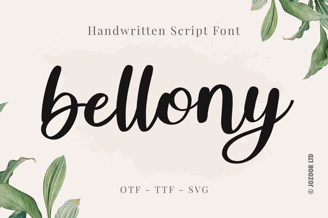 Bellony - Handwritten Script Font Font Jozoor 
