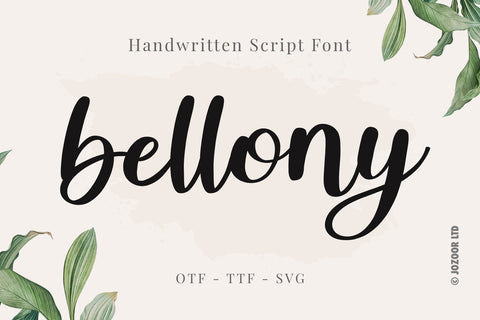Bellony - Handwritten Script Font Font Jozoor 