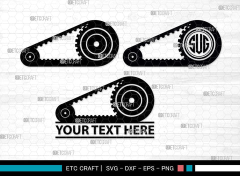 Belt Pulley Monogram, Belt Pulley Silhouette, Pulley SVG, Pulley Gears Svg, Antique Tools Svg, SB00368 SVG ETC Craft 