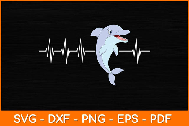 Beluga Whale Heartbeat Pulse Svg Design SVG artprintfile 