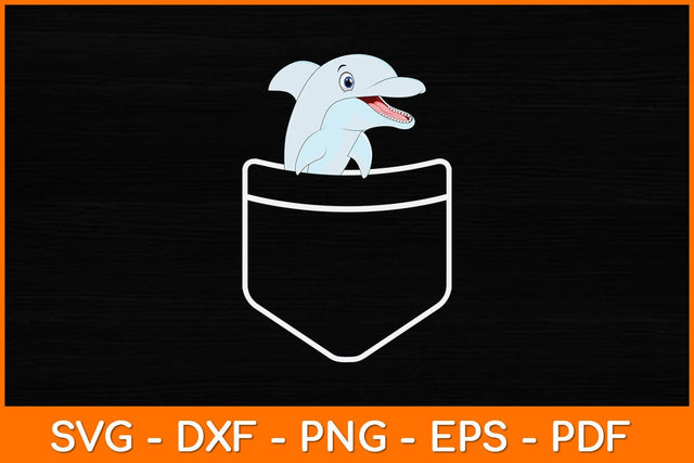 Beluga Whale In A Pocket Svg Design SVG artprintfile 