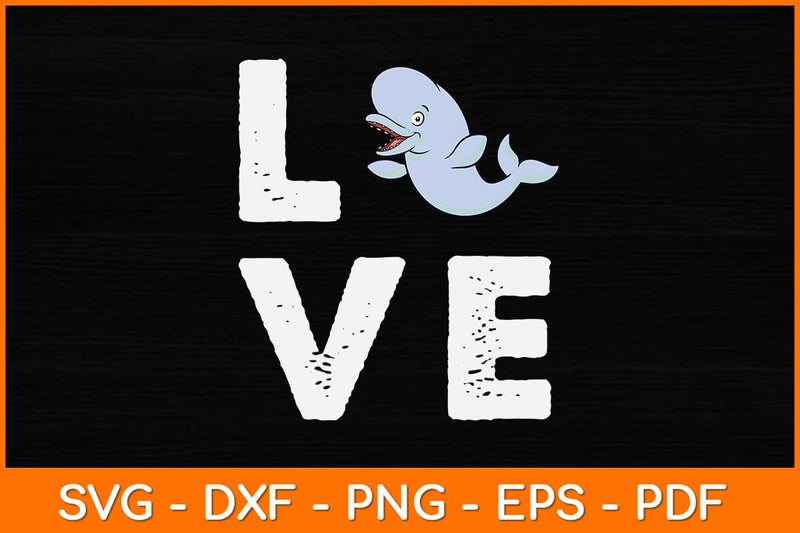 Beluga Whale Love Svg Design SVG artprintfile 