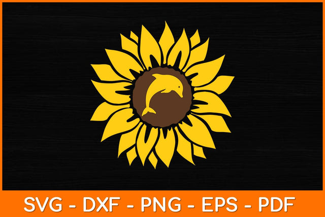 Beluga Whale Orca Sunflower Svg Design SVG artprintfile 