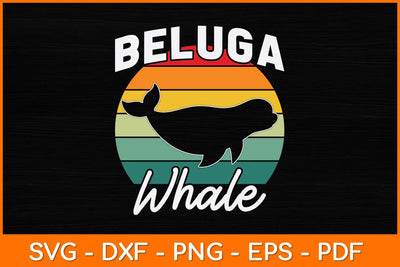 Beluga Whale Retro Vintage Svg Design SVG artprintfile 