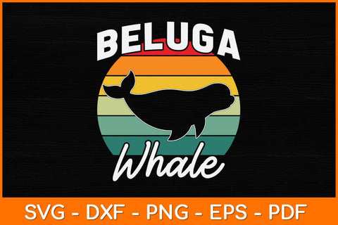 Beluga Whale Retro Vintage Svg Design SVG artprintfile 