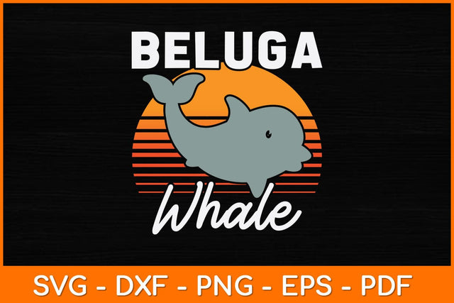 Beluga Whale Retro Vintage Svg Design SVG artprintfile 