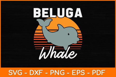 Beluga Whale Retro Vintage Svg Design SVG artprintfile 
