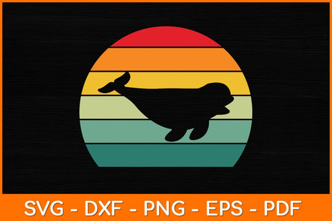 Beluga Whale Vintage Retro Svg Design SVG artprintfile 