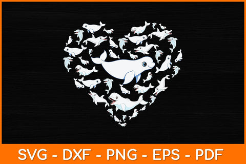 Beluga Whales Heart Symbol Svg Design SVG artprintfile 