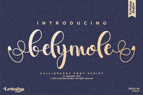 belymole Font Letterena Studios 
