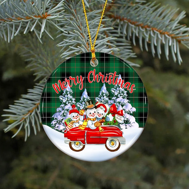 Benelux Ornament Sublimation Design Snowman Family Red Truck Text Png Digital Download Sublimation CaldwellArt 