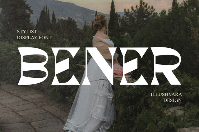 Bener - Stylist Display Font Font Illushvara Design 