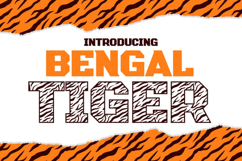 Bengal Tiger Decorative Font Font Fox7 By Rattana 