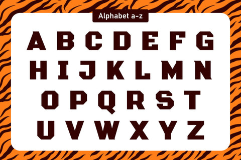 Bengal Tiger Decorative Font Font Fox7 By Rattana 