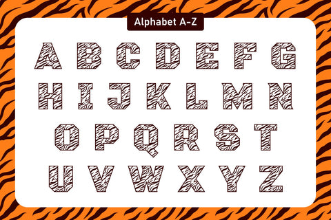 Bengal Tiger Decorative Font Font Fox7 By Rattana 