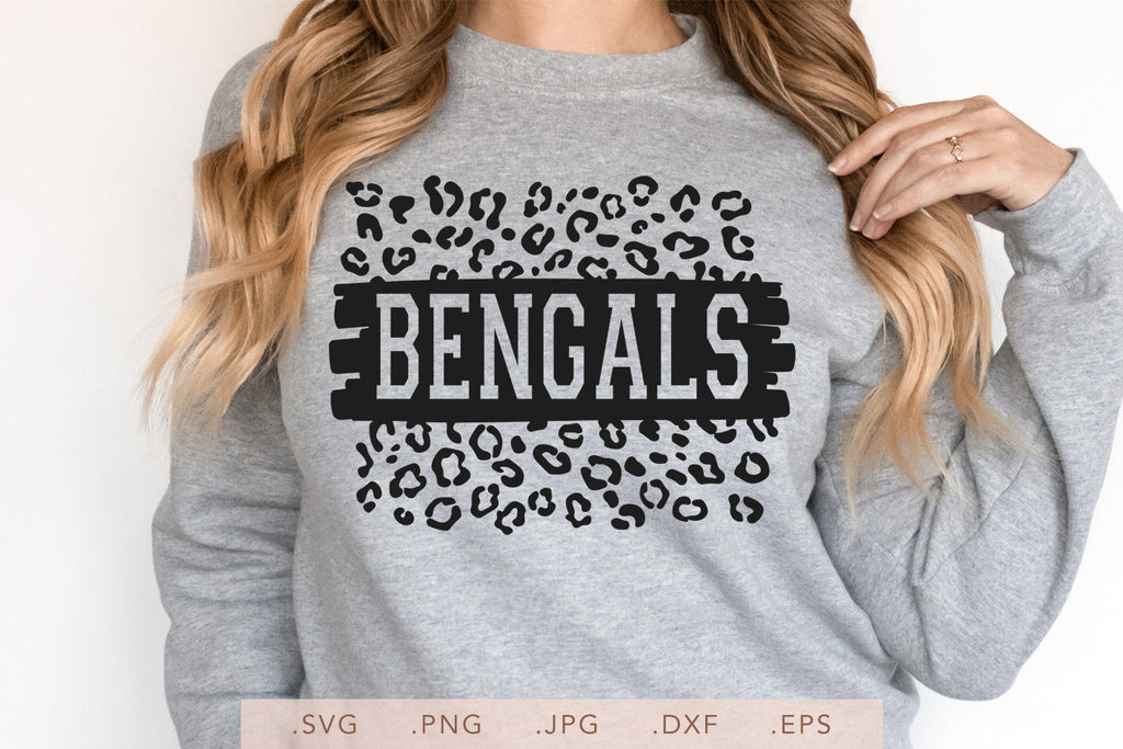 Bengals Leopard Design SVG DXF JPG PNG EPS | School Team Spirit | Team ...