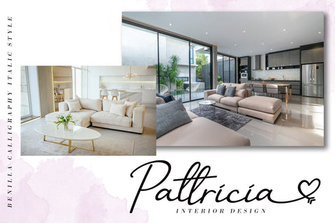 Benilla - Monogram with Script Font Font AEN Creative Store 