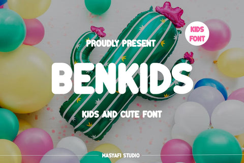 Benkids - Cute Bold Display Font Font Masyafi Studio 