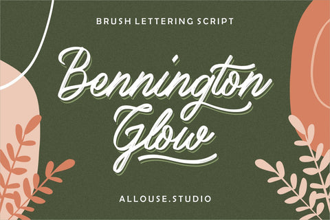Bennington Glow - Brush Lettering Font Allouse.Studio 