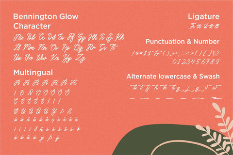 Bennington Glow - Brush Lettering Font Allouse.Studio 