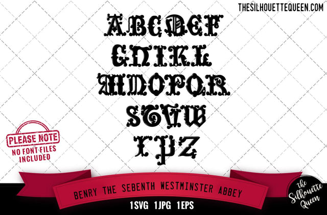 Benry The Seventh Westminster Abbey alphabets - ABC letters SVG Loveleen Kaur 
