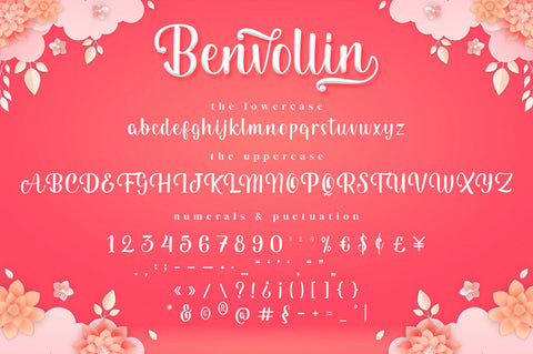 Benvollin - Cursive Handwritten Font Font Ibey Design 