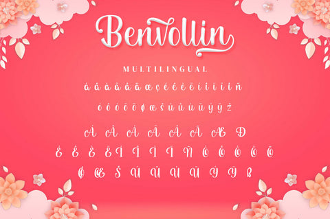 Benvollin - Cursive Handwritten Font Font Ibey Design 