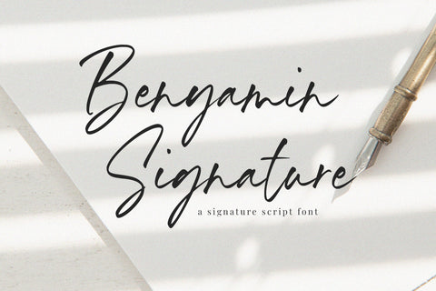 Benyamin Signature - Handwritten font Font Timur type 