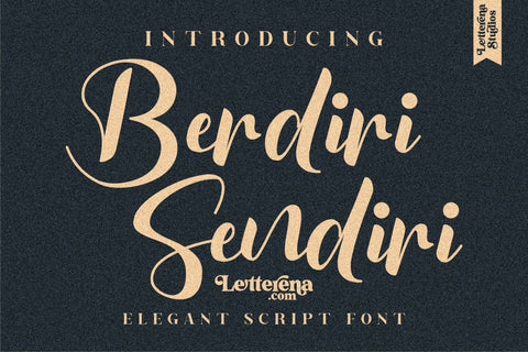 Berdiri Sendiri Font Letterena Studios 