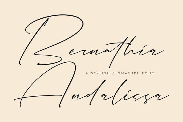 Bernathia Andalissa - Stylish Signature Font Font Storytype Studio 