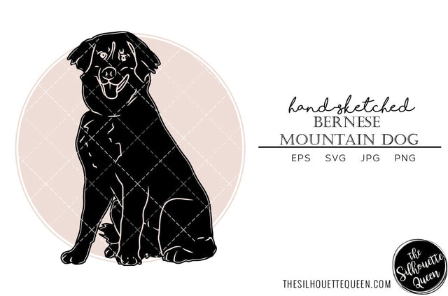 Bernese Mountain Dog Sketch SVG Loveleen Kaur 