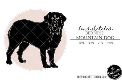 Bernese Mountain Dog Sketch SVG Loveleen Kaur 