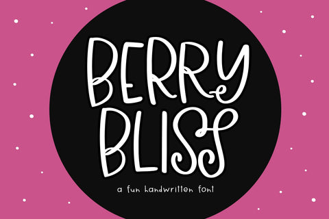 Berry Bliss - A Quirky Handwritten Font Font KA Designs 