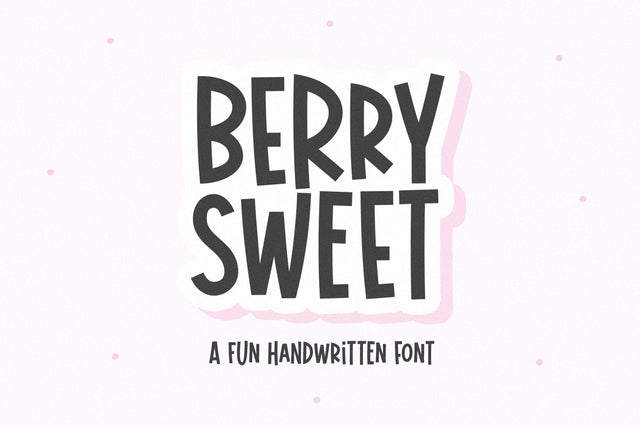 Berry Sweet - Fun Handwritten Font Font KA Designs 