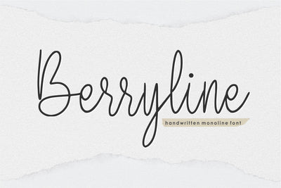 Berryline Font Qwrtype Foundry 