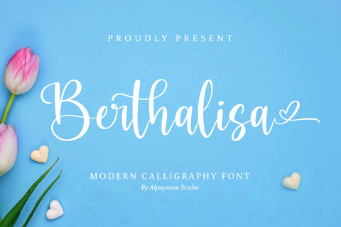 Berthalisa - Modern Calligraphy Font Font Alpaprana Studio 