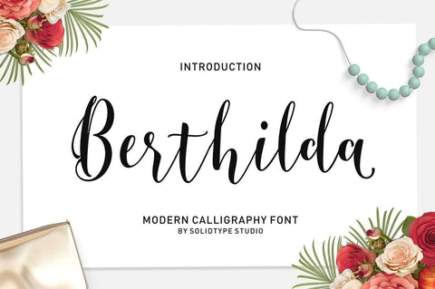 Berthilda Script Font Solidtype 