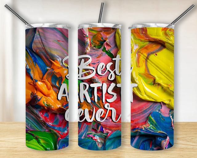 Best Artist Ever 20oz Tumbler Png, Artist Tumbler Design, Colorful Tumbler Wrap, Best Artist Sublimation Design, Digital Download Sublimation BouDesign 