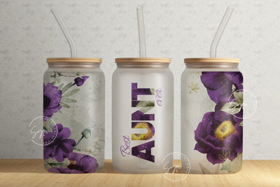 Best Aunt Ever, Gift for Aunty, Aunt Tumbler, Mother's Day Tumbler Design Wrap, Floral 16 oz Libbey Glass Can Tumbler Sublimation Design Sublimation Syre Digital Creations 