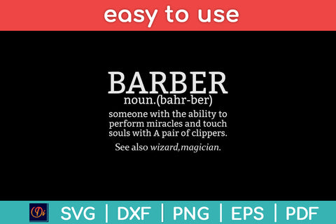 Best Barber Definition Ever Funny Gift Barbershop Svg Png Dxf Digital Cutting File SVG Helal 
